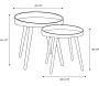 Tables gigognes plateau en rotin Reed (Lot de 2) - CMP-3552