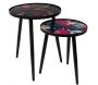 Tables gigognes plateaux imprimés Olga (Lot de 2)