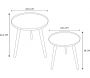 Tables gigognes plateaux imprimés Olga (Lot de 2) - CMP-3578