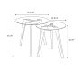 Tables gigognes en verre trempé (Lot de 2) - CMP-0759