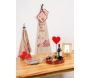 Tablier en lin naturel et rouge 