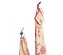 Tablier en lin naturel et rouge 