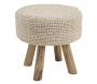 Tabouret Cocooning jonc et bois