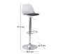 Tabouret de bar Gaëlle blanc (Lot de 2) - 7