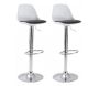 Tabouret de bar Gaëlle blanc (Lot de 2)