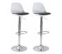 Tabouret de bar Gaëlle blanc (Lot de 2)