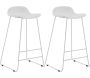 Tabouret de bar en acier et plastique Wave (Lot de 2)