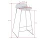 Tabouret de bar en acier et plastique Wave (Lot de 2) - VEN-0510
