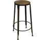 Tabouret de bar assise en bois  Industriel