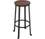 Tabouret de bar assise bois d'orme  75 cm