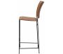 Tabouret de bar en cuir de chèvre et métal - AUB-2088