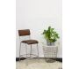 Tabouret de bar en cuir et métal - AUBRY GASPARD