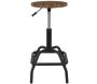 Tabouret de bar hauteur régalble en bois et métal Ace - 84,90