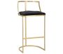 Tabouret de bar en métal assise capitonnée Istanbul 45 x 90 cm