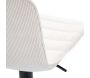 Tabouret de bar en métal assise et dossier matelassé hauteur réglable - 8