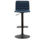Tabouret de bar en métal assise et dossier matelassé hauteur réglable - 159