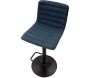 Tabouret de bar en métal assise et dossier matelassé hauteur réglable - 7