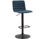Tabouret de bar en métal assise et dossier matelassé hauteur réglable