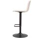Tabouret de bar en métal assise et dossier matelassé hauteur réglable - 5