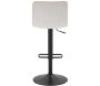 Tabouret de bar en métal assise et dossier matelassé hauteur réglable - 6