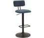 Tabouret de bar en métal avec dossier hauteur réglable