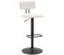 Tabouret de bar en métal avec dossier hauteur réglable
