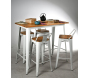 Tabouret de bar en métal laqué et bois d'orme huilé (Lot de 2) - AUBRY GASPARD