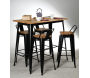 Tabouret de bar en métal laqué et bois d'orme huilé (Lot de 2) - AUBRY GASPARD
