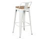 Tabouret de bar en métal et bois d'orme huilé - AUBRY GASPARD