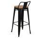 Tabouret de bar en métal et bois d'orme huilé - AUBRY GASPARD