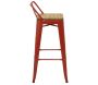 Tabouret de bar en métal et bois d'orme huilé - AUBRY GASPARD