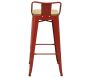 Tabouret de bar en métal et bois d'orme huilé - AUB-4477