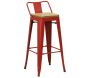 Tabouret de bar en métal et bois d'orme huilé