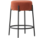 Tabouret de bar en métal et tissu bouclette Tucson