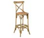 Tabouret de bar bois et rotin Bistrot chic