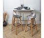 Tabouret de bar scandinave Patchwork - THE HOME DECO FACTORY