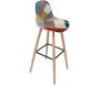 Tabouret de bar scandinave patchwork