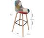 Tabouret de bar scandinave patchwork - CMP-1005