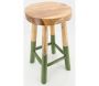 Tabouret rond en teck massif - Arden - AUB-6510