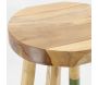 Tabouret rond en teck massif - Arden - AUBRY GASPARD