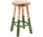 Tabouret rond en teck massif - Arden