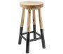 Tabouret rond en teck massif - Arden