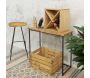 Tabouret de bar en teck et métal Elanga - AUBRY GASPARD