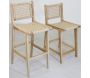 Tabouret de bar en teck naturel BAIA (Lot de 2) - AUBRY GASPARD