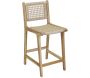 Tabouret de bar en teck naturel BAIA (Lot de 2) - AUB-6529