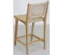 Tabouret bar en teck naturel et cannage BAIA (Lot de 2) - AUB-6528