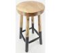 Tabouret rond en teck massif - Arden - AUBRY GASPARD