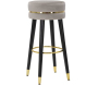 Tabouret de bar en tissu et métal Paris 35 x 74 cm