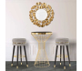 Tabouret de bar en tissu et métal Paris 35 x 74 cm - MAURO FERRETTI