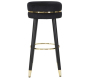 Tabouret de bar en tissu et métal Paris 35 x 74 cm - MAU-0809
